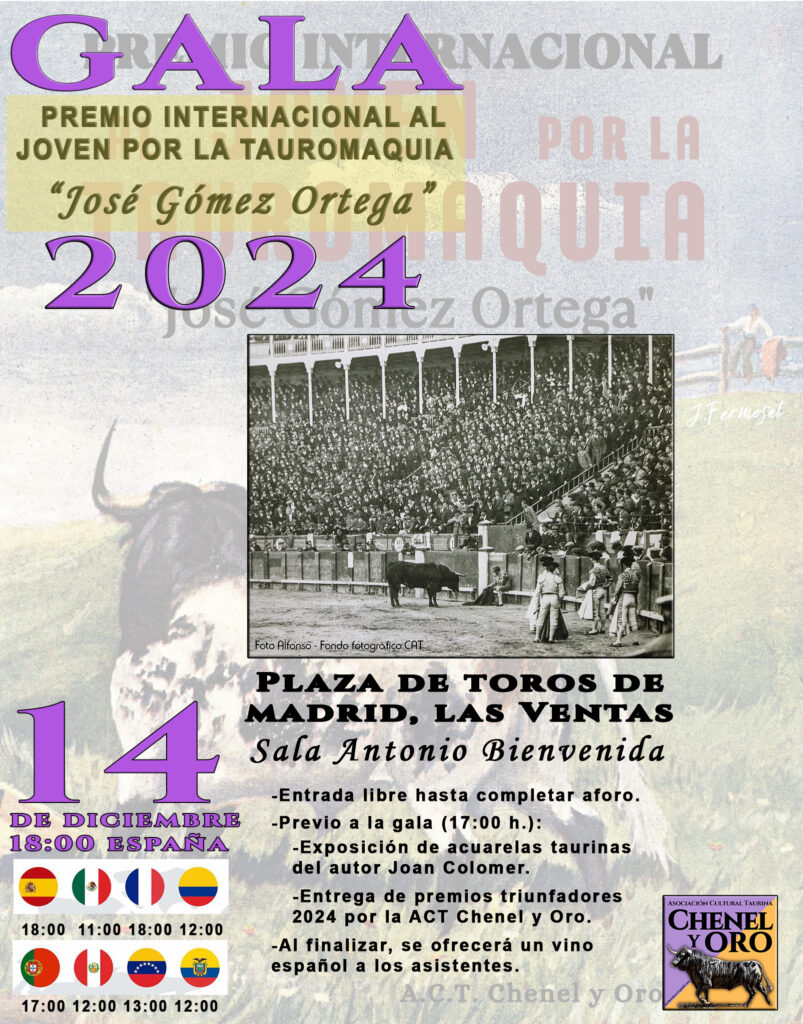 gala premio internacional al joven por la tauromaquia 2024